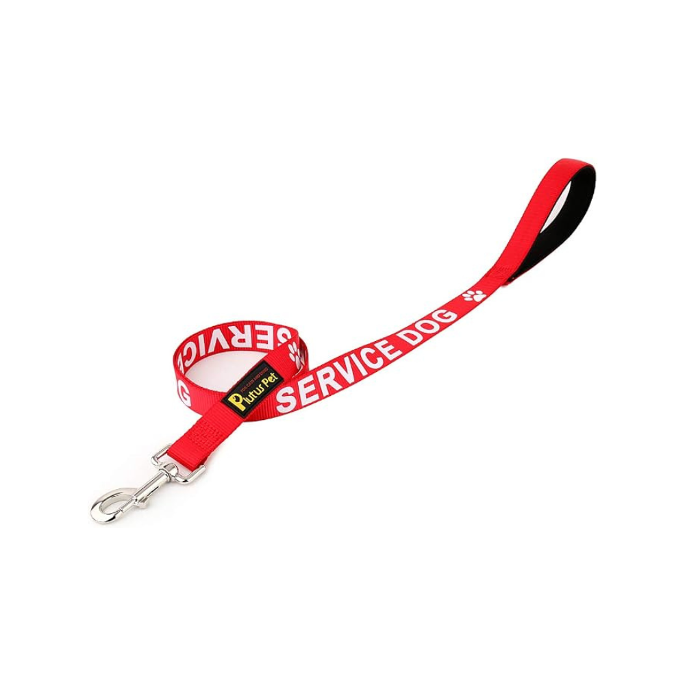 Red service dog leash